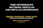 PNIE DIFFERENCES BETWEEN UNIPOLAR AND BIPOLAR DEPRESSION ANDREA MARQUEZ LOPEZ MATO INSTITUTE OF BIOLOGICAL PSYCHIATRY BUENOS AIRES, ARGENTINA .