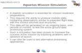 Aquarius Mission Simulation A realistic simulation is essential for mission readiness preparations This requires the ability to produce realistic data,