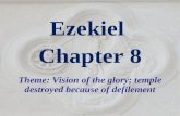 Ezekiel Chapter 8 Theme: Vision of the glory; temple destroyed because of defilement.