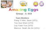 Team Members Pang Yi Wei, Sean (1P1) Teo Xue Shen (1P3) Loy Yoke Yue (1P3) Marcus Seah Jia Jin (1O1) 1 Group : 1- 010 Amazing Eggs.