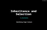 06/01/2016 Inheritance and Selection W Richards Worthing High School.