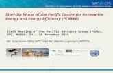 Start-Up Phase of the Pacific Centre for Renewable Energy and Energy Efficiency (PCREEE) Sixth Meeting of the Pacific Advisory Group (PEAG), SPC, NABUA: