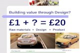 Building value through Design? £1 + ? = £20 Raw materials + Design = Product digilander.libero.it .