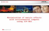 Www.spectro.com Minimization of matrix effects with environmental samples using ICP-OES.