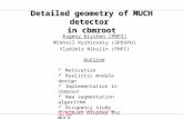 Evgeny Kryshen (PNPI) Mikhail Ryzhinskiy (SPbSPU) Vladimir Nikulin (PNPI) Detailed geometry of MUCH detector in cbmroot Outline Motivation Realistic module.