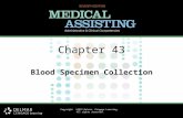 Copyright ©2012 Delmar, Cengage Learning. All rights reserved. Chapter 43 Blood Specimen Collection.