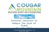 Internal Controls To Reduce The Risk of Fraud May 20, 2015 Personalized Service By Business and Accounting Experts.