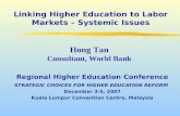 Linking Higher Education to Labor Markets – Systemic Issues Regional Higher Education Conference STRATEGIC CHOICES FOR HIGHER EDUCATION REFORM December.