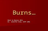 Burns… Back to Basics 2011 Dr. Jennifer Clow, CCFP (EM)