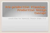 Pre-production Planning: Production Design Concept Lesson Plan for Technical Theatre Grades 9-12.