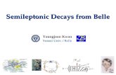 Semileptonic Decays from Belle Youngjoon Kwon Yonsei Univ. / Belle.