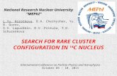 SEARCH FOR RARE CLUSTER CONFIGURATION IN 14 C NUCLEUS International Conference on Particle Physics and Astrophysics October 05 – 10, 2015 L.Yu. Korotkova,