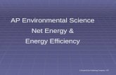 AP Environmental Science Net Energy & Energy Efficiency © Brooks/Cole Publishing Company / ITP.