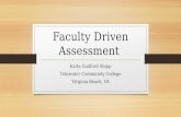 Faculty Driven Assessment Karla Guilford Shipp Tidewater Community College Virginia Beach, VA.
