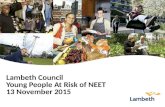 Lambeth Council Young People At Risk of NEET 13 November 2015.