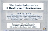 Department of Social Informatics Graduate School of Informatics Kyoto University, Japan July 8, 2004 The Social Informatics of Healthcare Infrastructure.