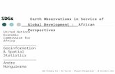 SDGs GEO Plenary XII – EO for SD : African Perspective - 10 November 2015 Earth Observations in Service of Global Development : African Perspectives United.