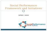 APRIL 2010 Social Performance Framework and Initiatives.