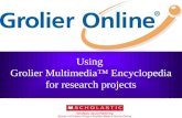 Using Grolier Multimedia™ Encyclopedia for research projects.