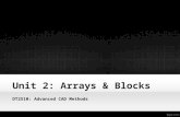 Unit 2: Arrays & Blocks DT2510: Advanced CAD Methods.