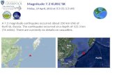A 7.2 magnitude earthquake occurred about 250 km ENE of Kurli’sk, Russia. The earthquake occurred at a depth of 122.3 km (76 miles). There are currently.
