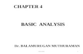 CHAPTER 4 BASIC ANALYSIS Dr. BALAMURUGAN MUTHURAMAN 12015-2016.