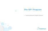 The AP ® Program at Ashwaubenon High School. Advanced Placement Program ® (AP ® ) courses are college-level courses offered in high school. AP courses.