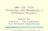 CSE 7315 - SW Project Management / Module 1: Process - the Framework of SW Eng Copyright © 1995-2006, Dennis J. Frailey, All Rights Reserved CSE7315M01.
