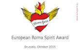 European Roma Spirit Award Brussels, Oktober 2015 .
