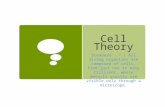 Cell Theory Standard: 7.1 All living organisms are composed of cells, from just one to many trillions, whose details usually are visible only through a.