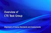 Alignment of Course Standards and Assessments Overview of CTE Task Group.