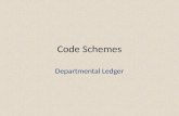 Code Schemes Departmental Ledger. Objectives What is a code scheme? How to add a code scheme? How to update a code scheme? How to run a code scheme report?