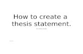 How to create a thesis statement. (it’s totally simple) fancy picture.