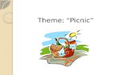 Theme: “Picnic”. Read me, please!!! am To be going to is + going to are.