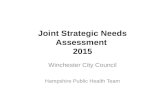 Joint Strategic Needs Assessment 2015 Winchester City Council Hampshire Public Health Team.