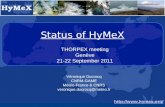 Status of HyMeX  THORPEX meeting Genève 21-22 September 2011 Véronique Ducrocq CNRM-GAME Météo-France & CNRS veronique.ducrocq@meteo.fr.