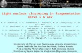 Light nucleus clustering in fragmentation above 1 A GeV N. P. Andreeva a, D. A. Artemenkov b,V. Bradnova b, M. M. Chernyavsky c, A. Sh. Gaitinov a, S.