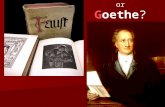 Or Goethe ?.  To situate the work within this course:  Romanticism as reaction to the Enlightenment  with respect to : knowledge morality morality.