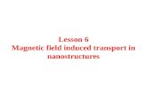 Lesson 6 Magnetic field induced transport in nanostructures.