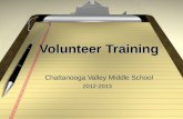 Volunteer Training Chattanooga Valley Middle School 2012-2013.