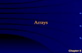 Arrays Chapter 8. Overview u General discussion u Variable arrays u Control arrays u Multi-dimensional variable arrays  Two-dimensional  Three-dimensional.
