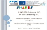 Sha.p.e.s. Conference – Sevilla 1st October 2013 INNODEC/Interreg IIIC IN-EUR/Interreg IVC Measuring INnovation among EURopean Subregions ADVANCED LOCAL.