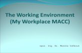 Npor. Ing. Bc. Monika Vaňková. Content Theory How to improve working environment My workplace - MACC.