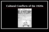 Cultural Conflicts of the 1920s. Prohibition: 18th Amendment Goals: Eliminate drunkenness Domestic Abuse Get rid of saloons Prevent Absenteeism.