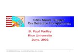 US CMS DOE/NSF Review: June 2002, B.Paul Padley, Rice University1 CSC Muon Trigger On Detector Components B. Paul Padley Rice University June, 2002.