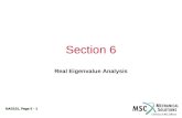 NAS101, Page 6 - 1 Section 6 Real Eigenvalue Analysis.
