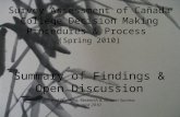 Survey Assessment of Cañada College Decision Making Procedures & Process (Spring 2010) Summary of Findings & Open Discussion Office of Planning, Research.