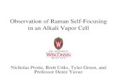 Observation of Raman Self-Focusing in an Alkali Vapor Cell Nicholas Proite, Brett Unks, Tyler Green, and Professor Deniz Yavuz.