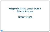 Algorithms and Data Structures (CSC112) 1. Review Introduction to Algorithms and Data Structures Static Data Structures Searching Algorithms Sorting Algorithms.