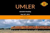UMLER ACACSO Meeting May 10 th, 2012 Patty Oakley Manager Fleet Administration Genesee & Wyoming Inc.